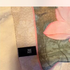 The Met Pink Floral Scarf